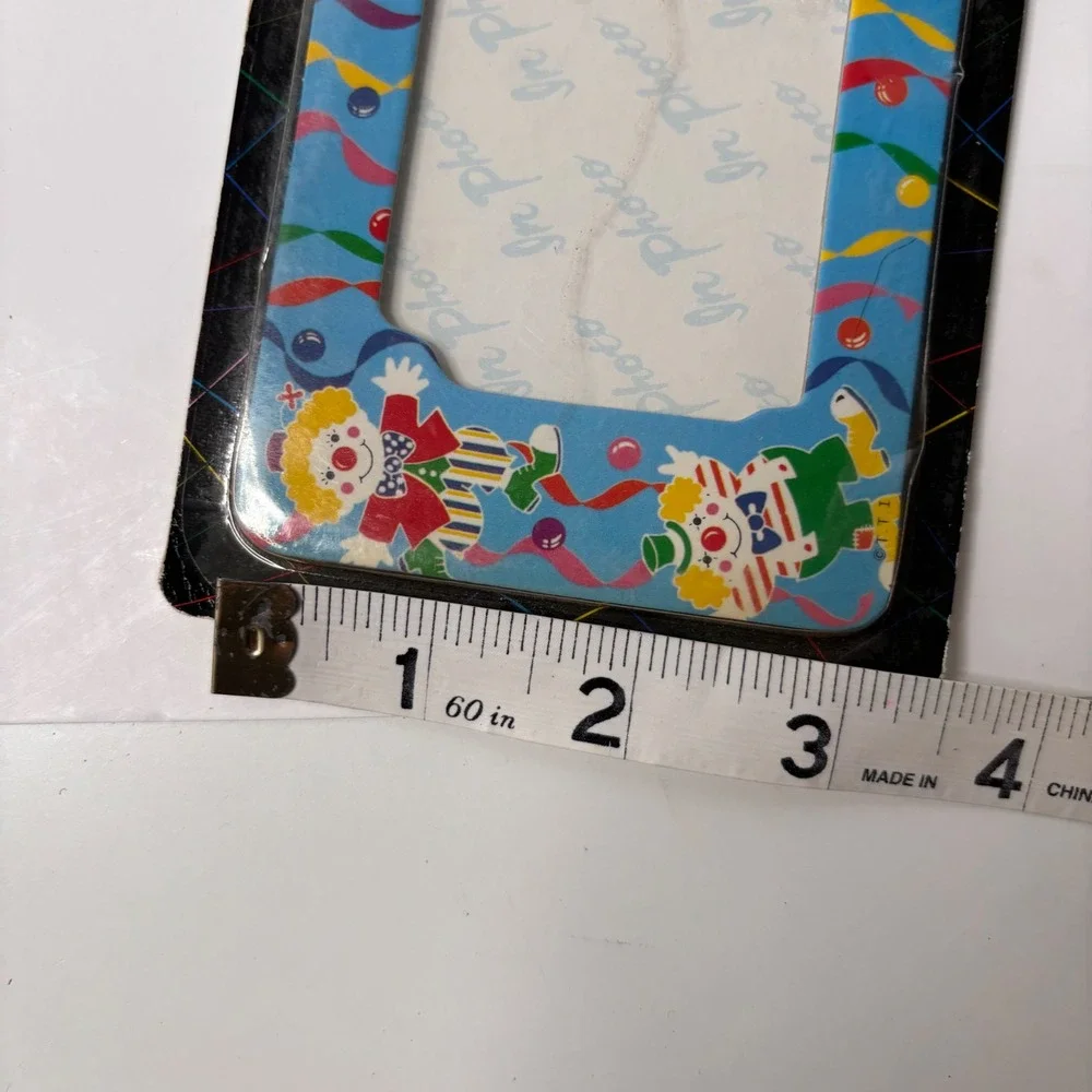 VTG 90s Magnetic Clown Picture Frame NIP SEE Colorful Kidcore Kitschy Gift Retro